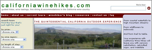 California Wine Hikes - Sunnyvale, California