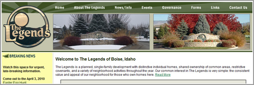The Legends HOA - Boise, Idaho